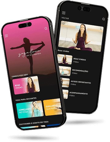 aulas de yoga online no aplicativo